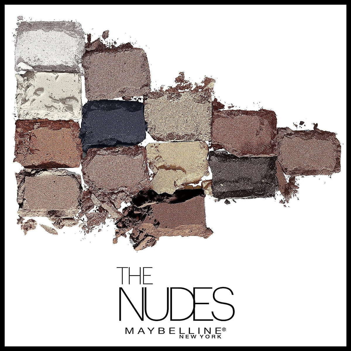Pigmented Powder, 1 The Makeup, and Palette Shimmer Eyeshadow Maybelline Matte Blendable 12 Nudes Shades, Count