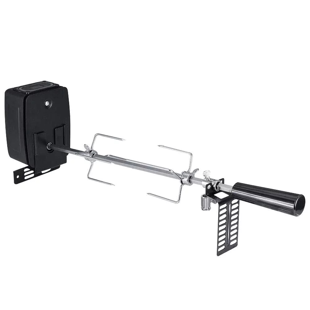 Grill Roaster Spit BBQ Barbecue Steel Motor Rotisserie Outdoor Rod Kit Stainless Electric