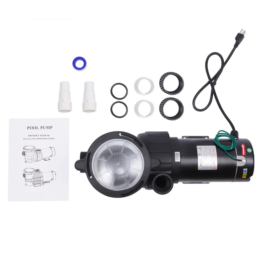 Above Filter W Swimming w/Strainer 1100 1.5HP Pump SPA 3450rpm Pool Ground 92GPM