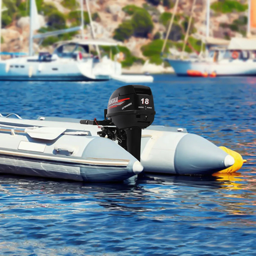 w/CDI 2 Aluminum Boat Engine Outboard 246cc Motor System Fishing Shaft 18 HP Stroke Alloy Motor, Boat Wuzstar Cooling Long Liquid