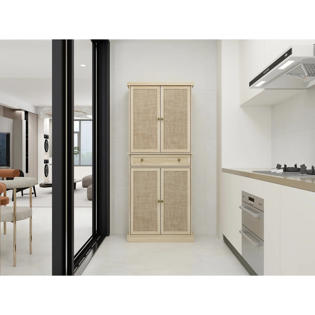 Inner Cabinet Storage Adjustable 4 with 4 with Shelves, Cabinet Drawer, Door 1