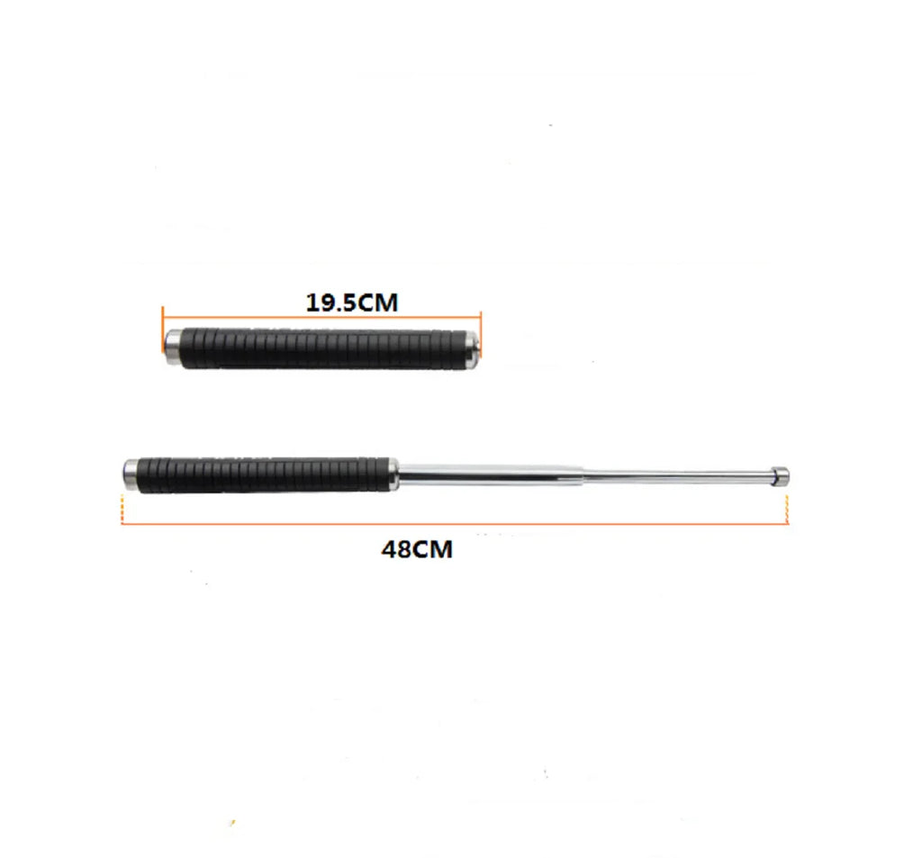 Sticks sections Protection,High Retractable Lightweight Supplies Carbon Handdle with (48CM) PVC Sport Sticks Three Telescopic Portable Outdoor Non-Slip