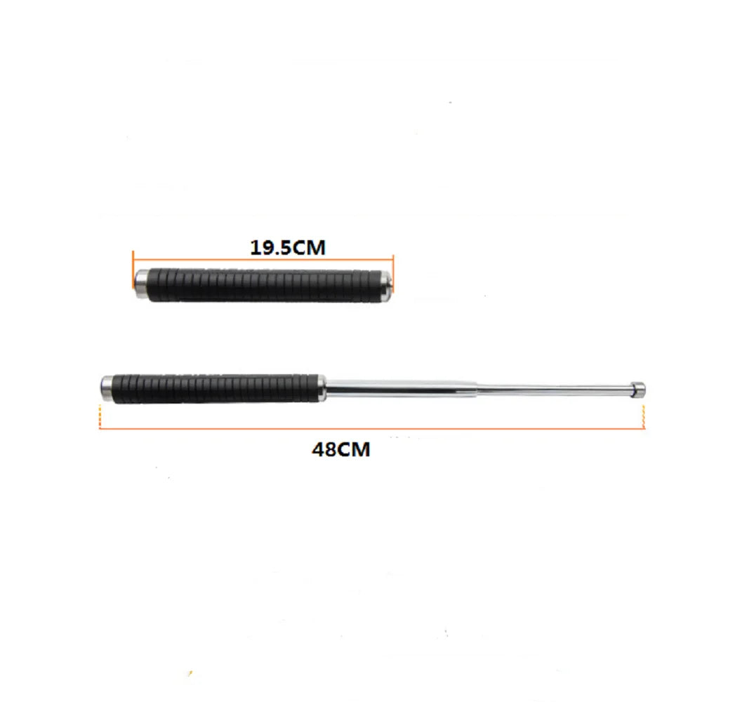 Sticks sections Protection,High Retractable Lightweight Supplies Carbon Handdle with (48CM) PVC Sport Sticks Three Telescopic Portable Outdoor Non-Slip