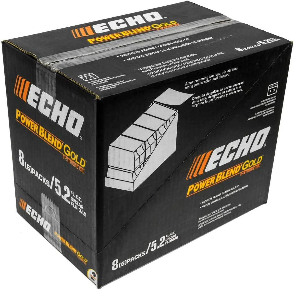Mix 2 Echo of for Gallons 2-Stroke Bottle Gold 5.2 Oil Engine PowerBlend oz Pack 6450002GDS 48 50:1