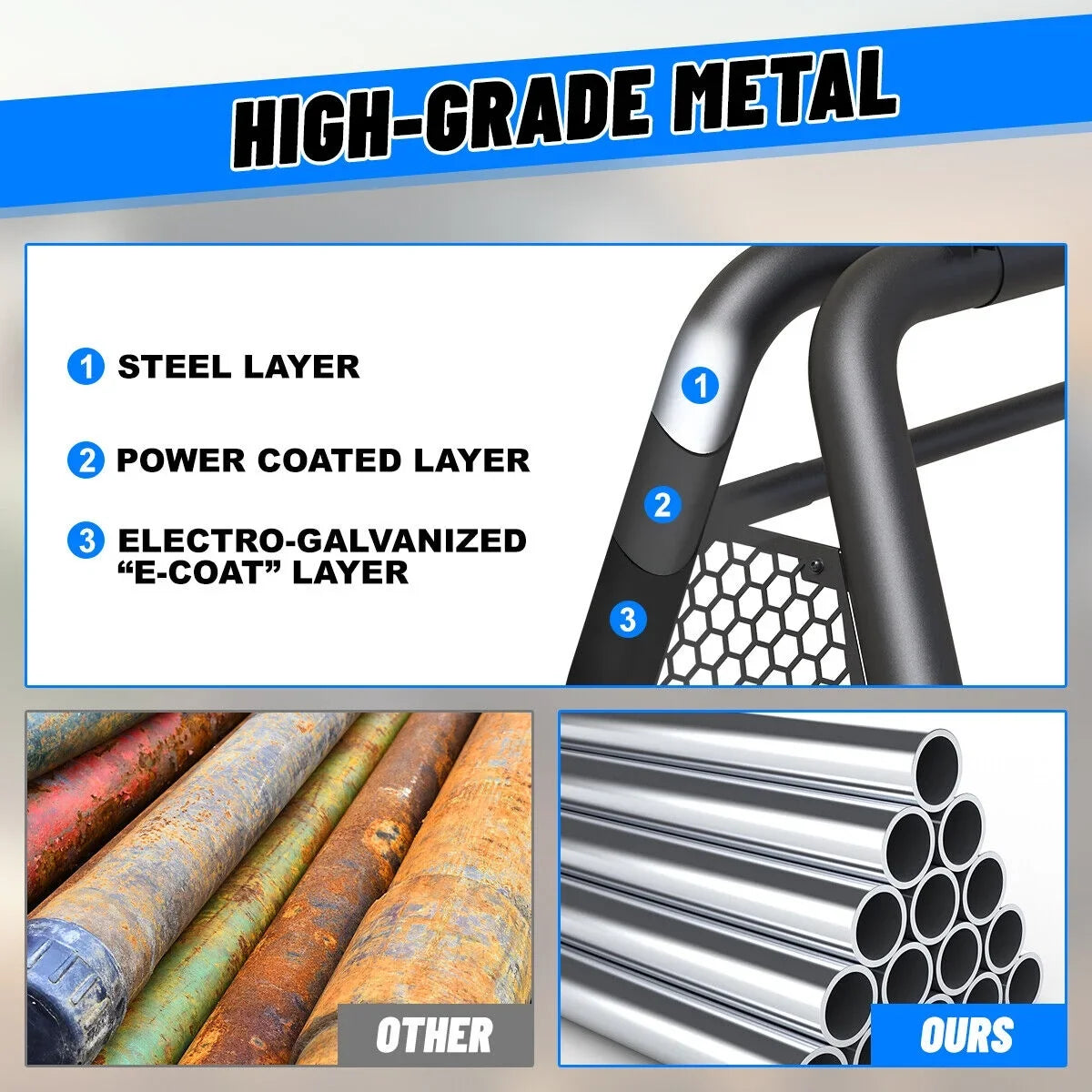 Bed Fit 62.9-74.7" and For sierra Bar Bar Chase Rack Adjustable silverado/GMC Truck Chevy 1999-2013 2019-2023 Roll Sport