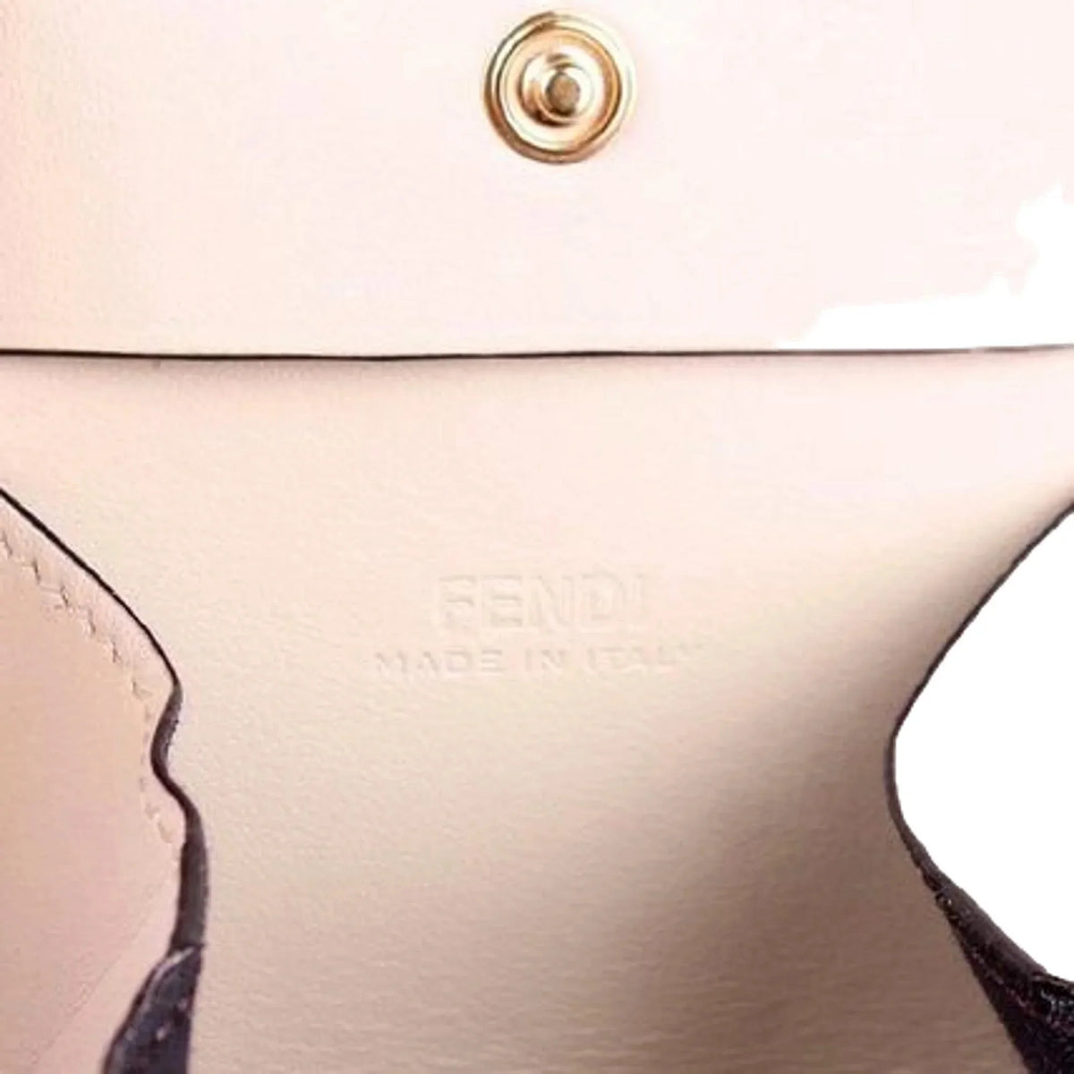 Leather Logo Case 8M0459 Poudre Leather Fendi Pink F Coin Calf
