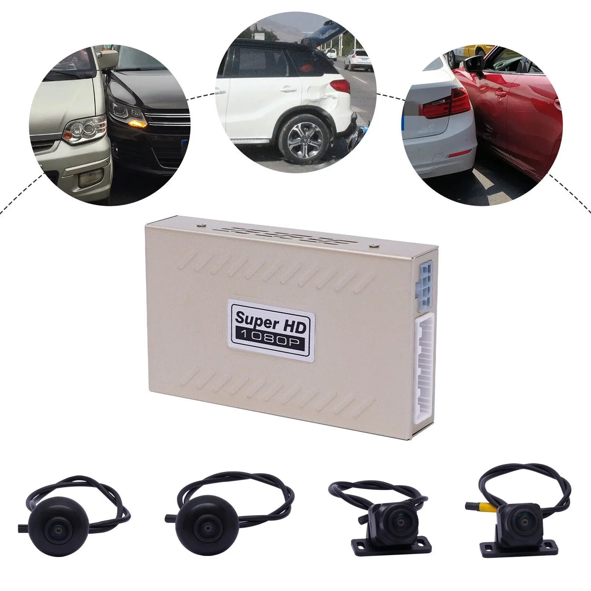 Recorder Sensor Cam Image Dash CMOS Video Camera DVR Car Rear Lens MONIPA 360°
