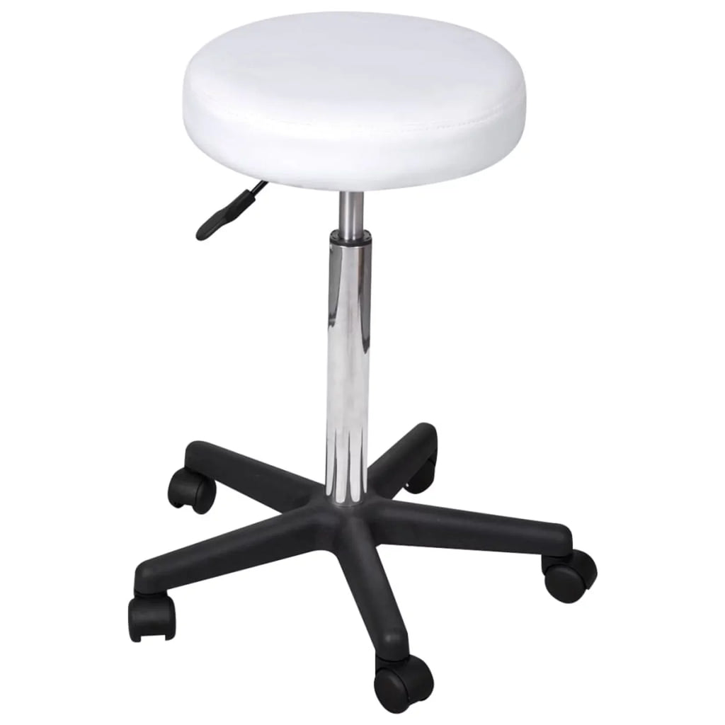 Leather Suzicca White Faux Office Stool