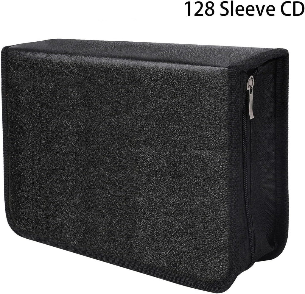 Organizer Storage Storage Bag Case Binder PU Zippers, Disc Case Leather With / / Portable Home, For Office,Travel, Holder Wallet, Capacity Car 80