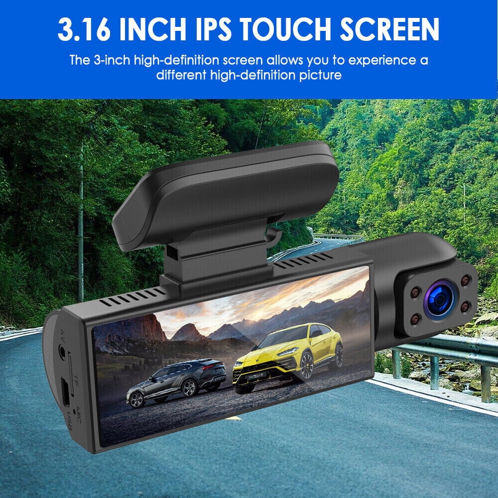 Car Jahyshow Front w/ DVR Dual G-Sensor Lens 1080P Camera Recorder Video Inside Dash Cam