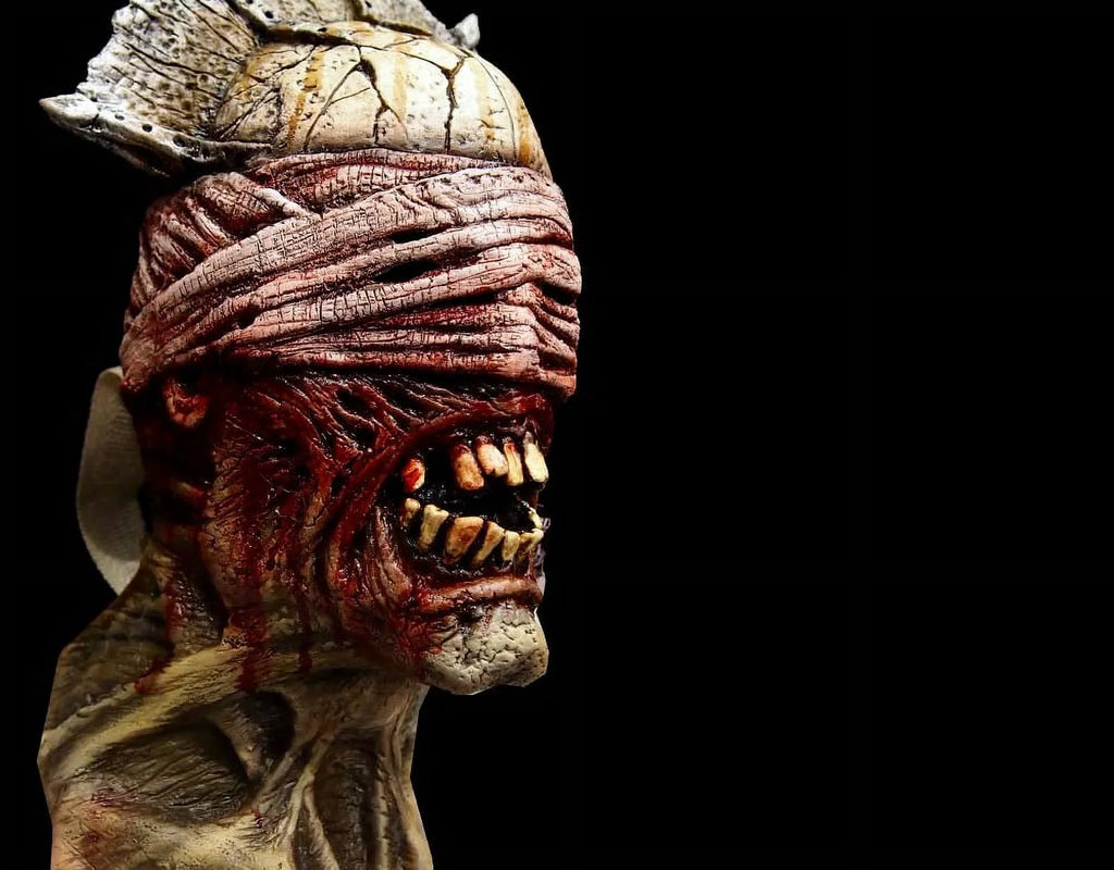 Pestilence of Mask Head Horseman Mask Full Latex the Adult Halloween White the Realistic Apocalypse - - Over