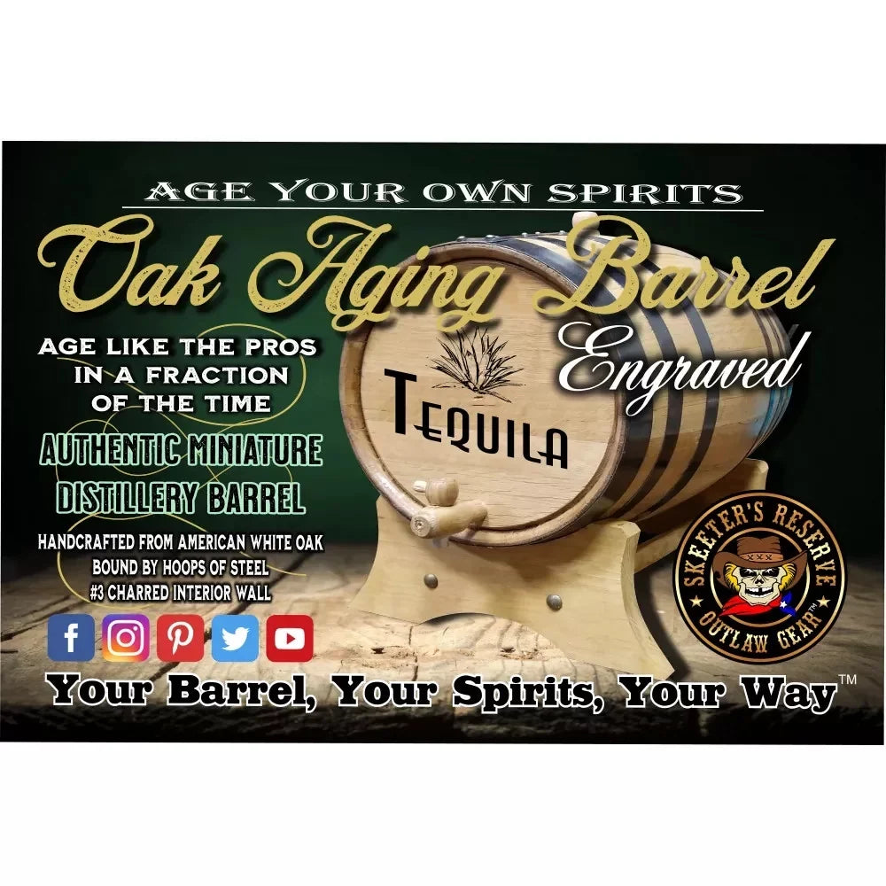 '- Smiling (037) Barrel American Engraved Oak Aging Eyes Irish