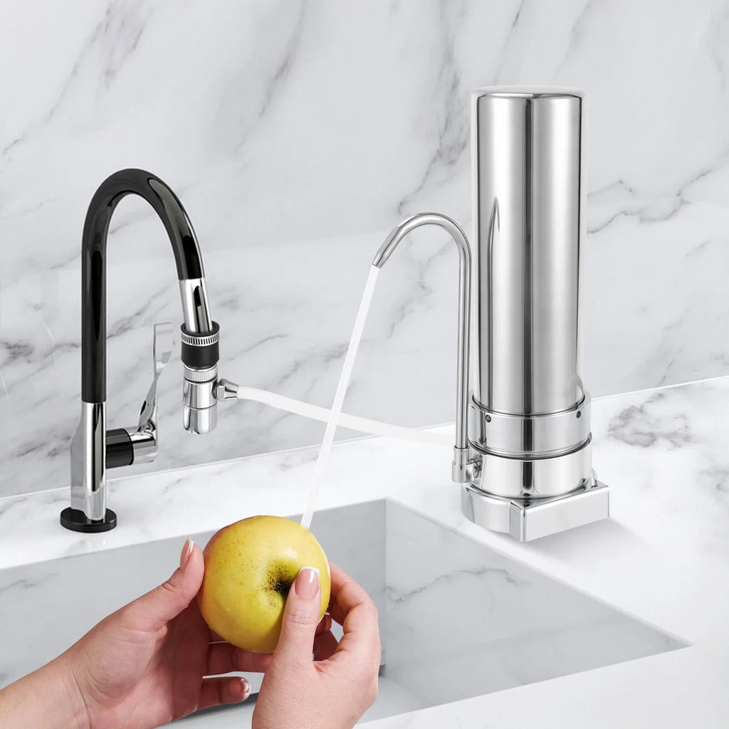 Filtration Filter Sink Countertop Stainless Tap Silver Drinking System Liquid Filter