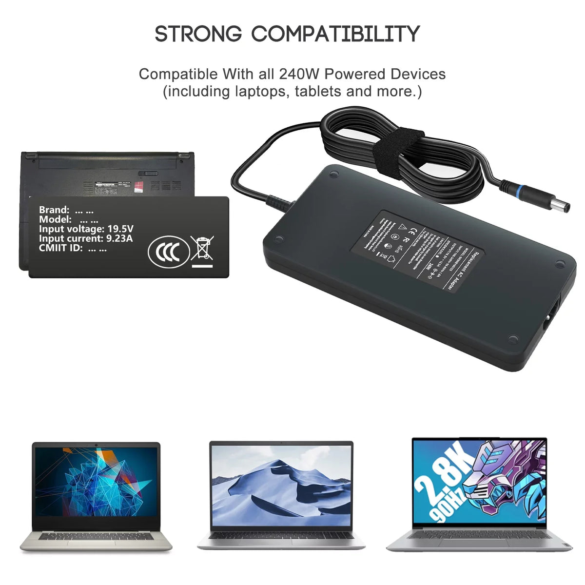 Laptop R5 Adapter M6500 Dell G5 M15 Series R2 M6400 M17 x51,Precision M4300 Supply 13 7710 Alienware M17x R1 Charger G3 15 for AC Cord 180W Dell 7540 Power 240W 17 R4 G7 R3