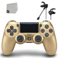 PS4 Gold with Controller - BOLT New Bundle AXTION Blue Wireless Earbuds With DualShock Like