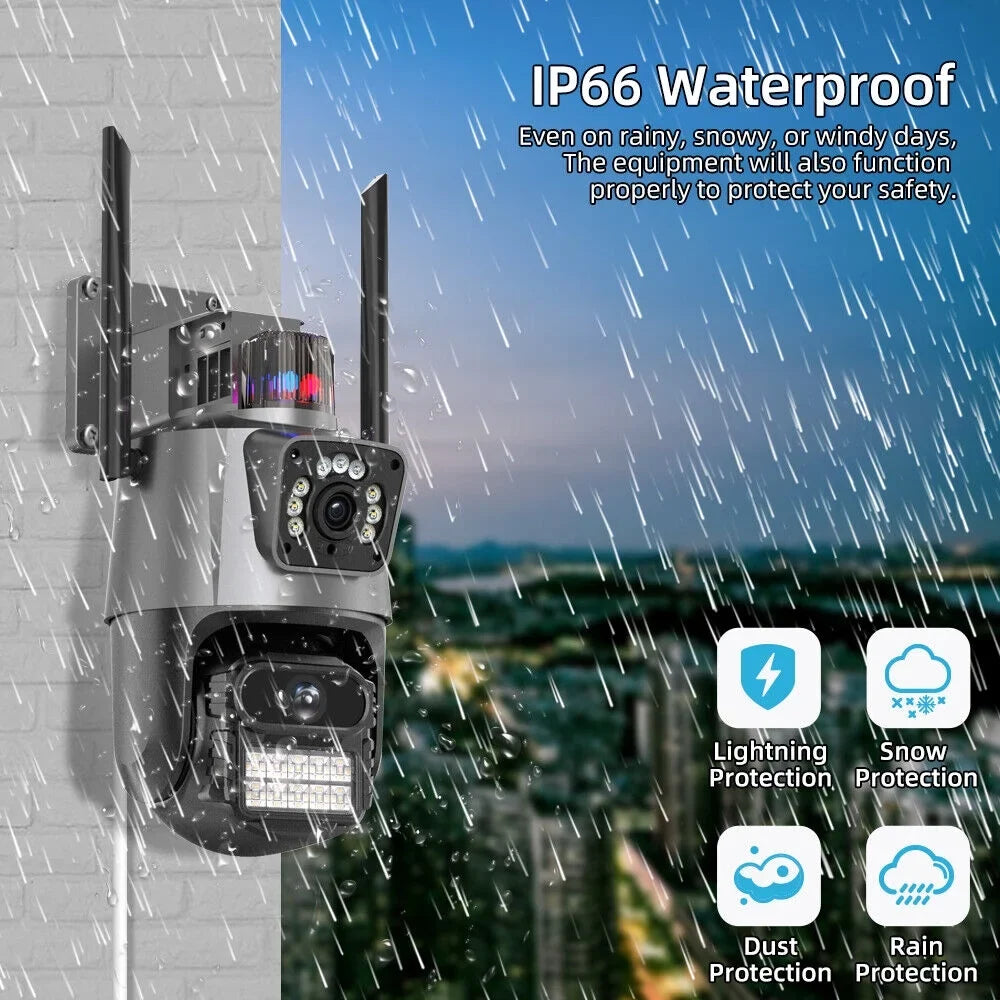 Dual Liquidproof Outdoor Enhanced Audio 1080P IP66 TF HD Slot Real-time Camera Two-Way Card Antenna
