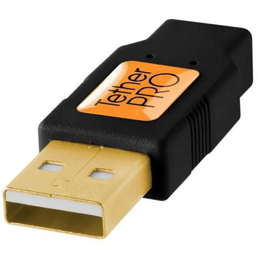 USB A Gold to Male - Mini-B Pin Feet 15 Pro Plated Cable 5 - 2.0