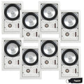 MT6 Three or 4 In-Wall - Includes Ceiling pair, - total) of speakers SpeakerCraft Speaker White Grill 8 (Multipack