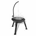 Charcoal Stand Plate 28.3 H) Barbecue 48.4 Grill Round Garden, Picnic, Inches Grilling, Hanging Stand Smoking, x Party, (Diameter with for Steel Dcenta BBQ x Camping Hiking, Cooking, Patio