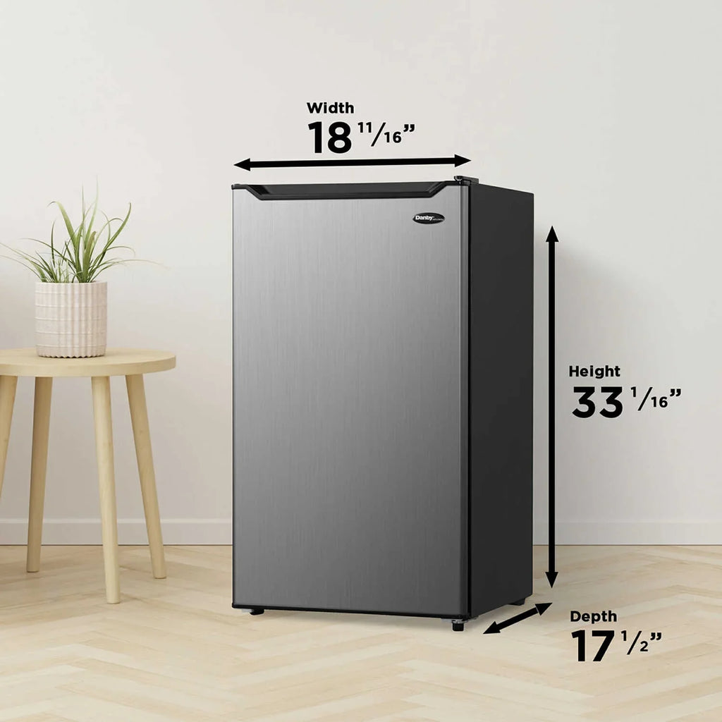 Stainless ft. cu. Compact 3.2 DAR032B2SLM - Danby Steel Refrigerator