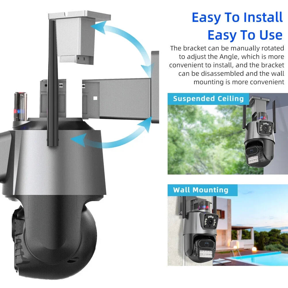 Dual Liquidproof Outdoor Enhanced Audio 1080P IP66 TF HD Slot Real-time Camera Two-Way Card Antenna