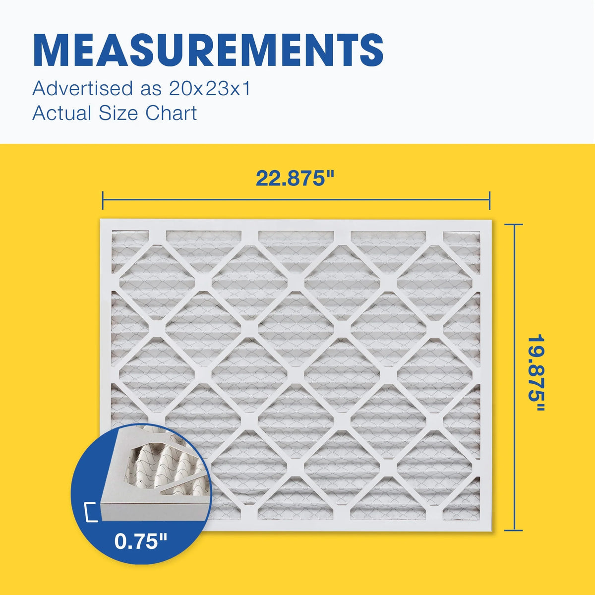 13 Filter, 20x23x1 Pack Air Furnace Pleated Air 6 Aerostar AC Filter, MERV