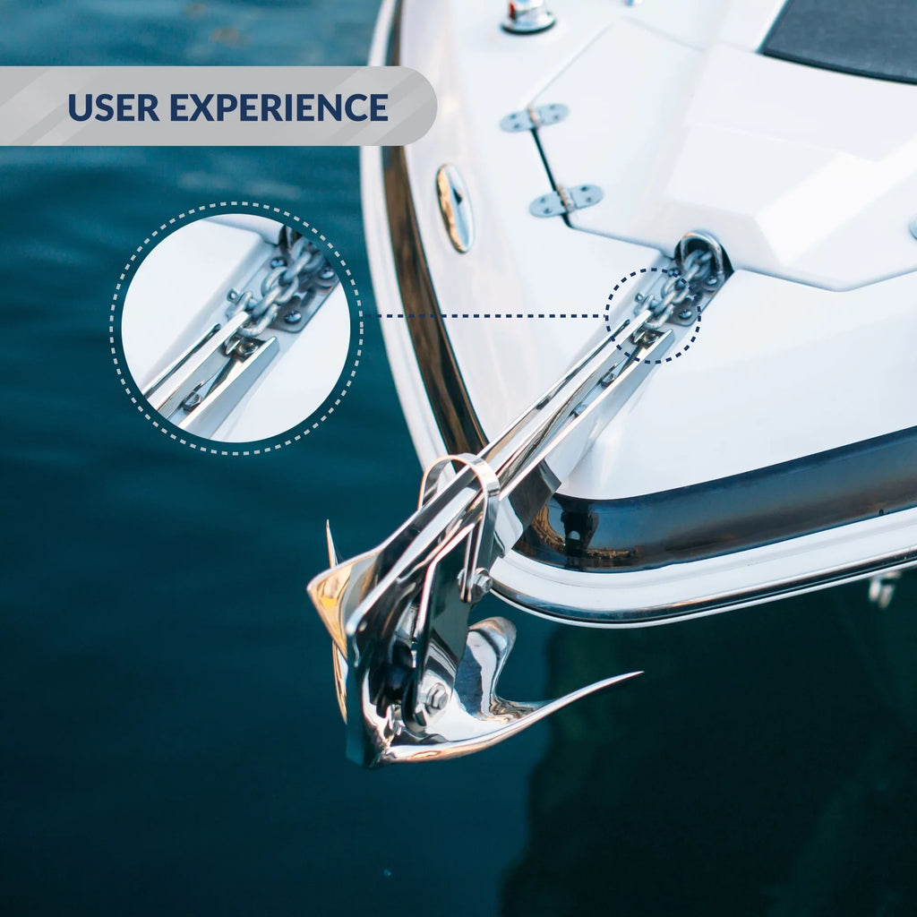 Steel Boat, Sailboat Anchor FO430 Oceans for Stainless Five 5/8 Shackles, Pin Screw Bow Shackle