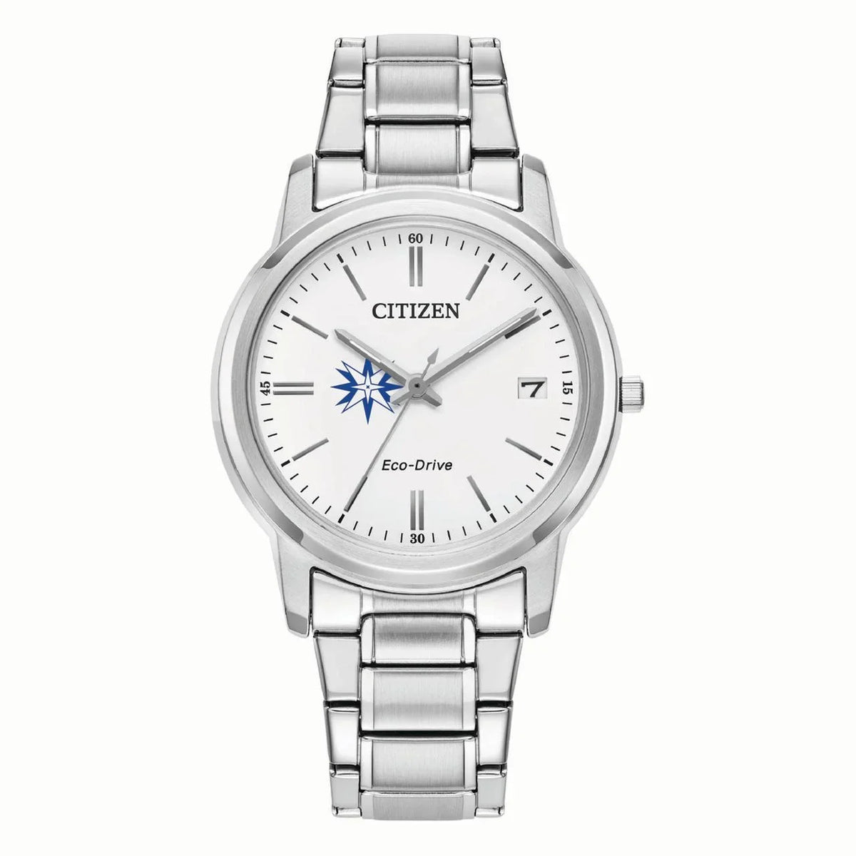 Dial Eco-Drive Steel Stainless Citizen Silver Women's Watch Watch White Greyhounds Moravian