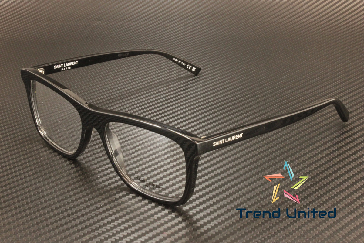 Men's Eyeglasses Rectangular 55 Black LAURENT mm SL 001 481 Squared SAINT