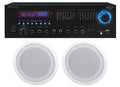 Bluetooth Ceiling Theater Home Speakers Receiver+(2) Technical RX55URIBT Pro 8"