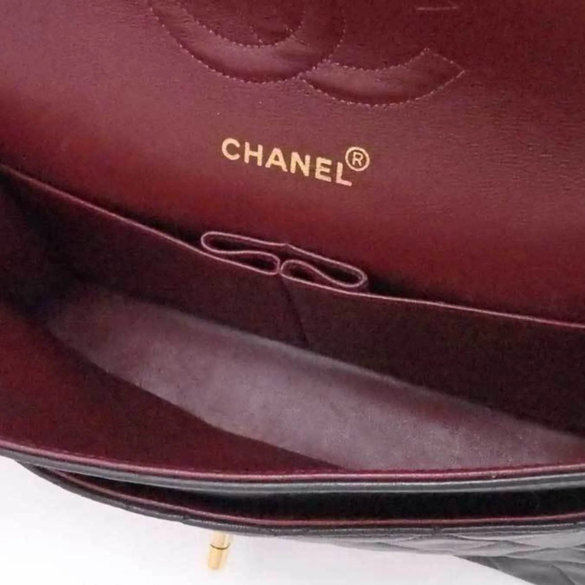 double flap (Good) matelasse Chanel shoulder gold bag ladies Pre-Owned black CHANEL leather