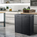 Tray,Resin Gallon Drip Outside Trash Outdoor 62 Kitchen Lid Trash Patio,Backyard,Deck Large with Can for and Bin Tiered