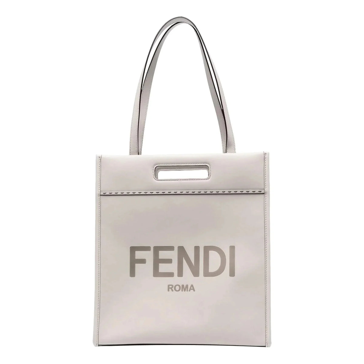 Roma Leather Fendi Ghiaia New Bag Tote Calf