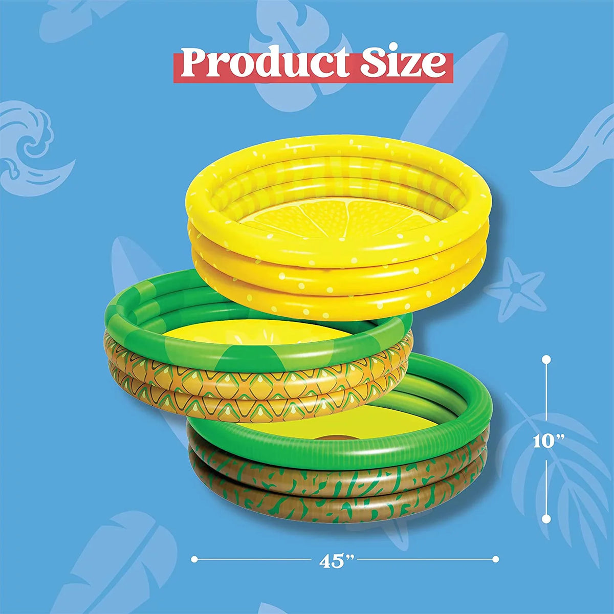 Kiddie Pool Inflatable Packs 45 3 Kids Set Pit Ball Avocado Pool Liquid Pool Pools Baby 10 Pool Pineapple X Summer Inflatable Lemon for Kiddie Fun Swimming