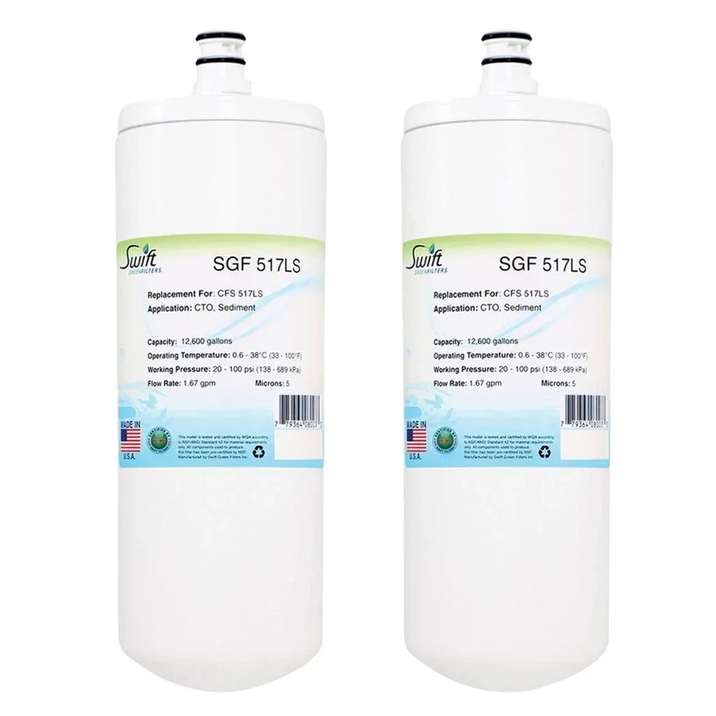 CFS in for SGF-517LS Liquid Made Swift Green USA (Pack , Commercial Filters of 2) Compatible Filter 517LS