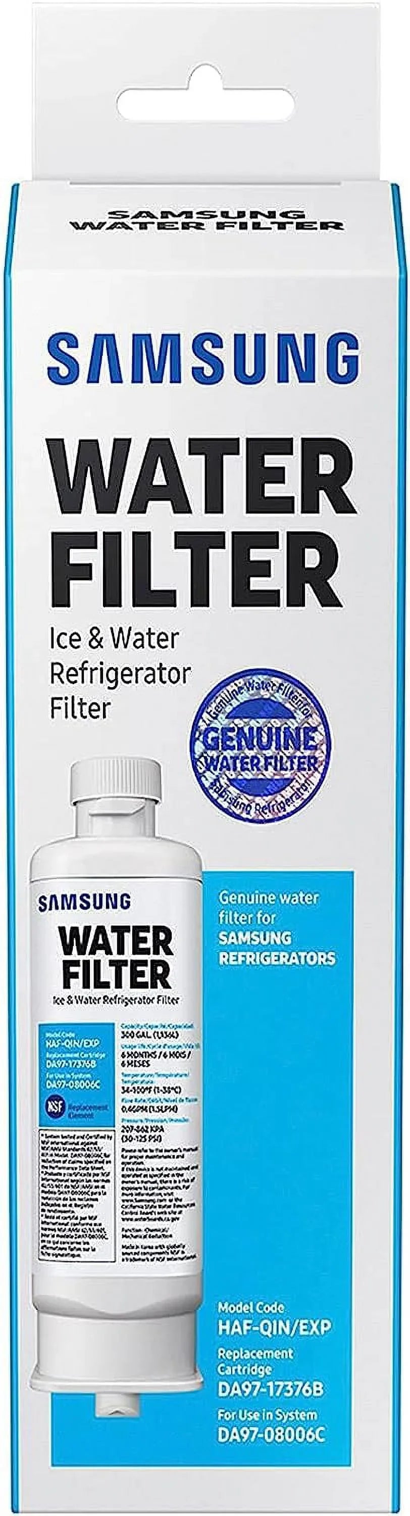 RF23M8070SG Refrigerator HAF-QIN/EXP Liquid Pack DA9717376B of HAF-QIN, 6 Filter DA97-17376B