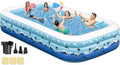 130"x72"x22" Pump, Extra Backyard Inflatable Adults, Family Blow Pool Inflatable Large for Garden Swimming Home Thickened Up Outdoor Pool Full-Sized for Lawn Ground Swimming Above Pools with Indoor