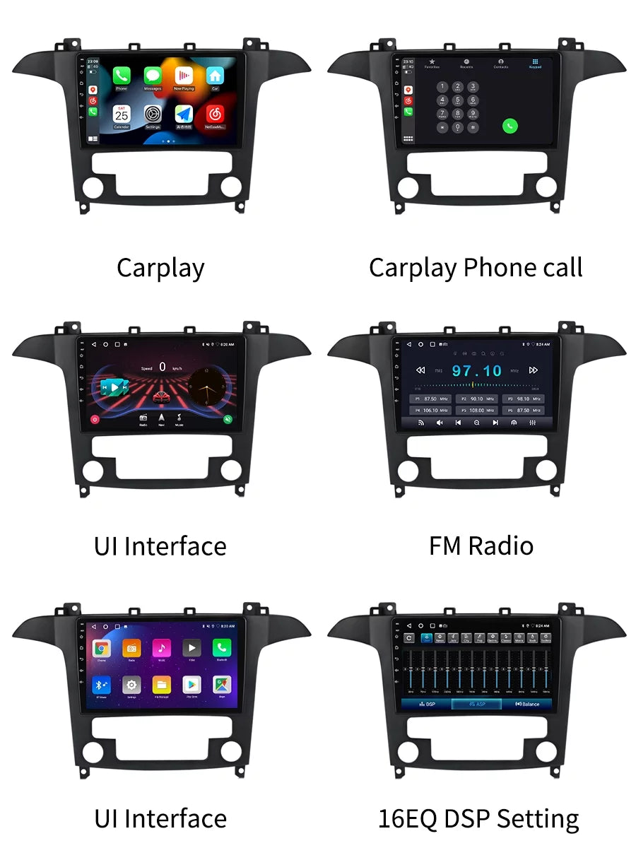 2015 Auto Android With Bluetootn Car Max Carplay Car Screen S GPS Ford Android Stereo 32GB 2007 - Radio Navi For S-MAX