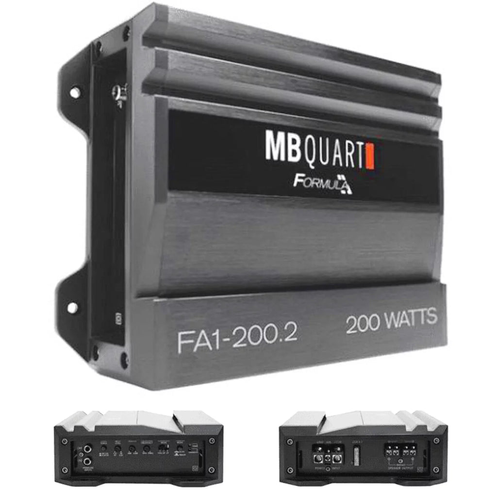Quart Channel 2 Amplifier FA1-200.2 Car Watt MB Amplifier FORMULA 200 Bundle Audio
