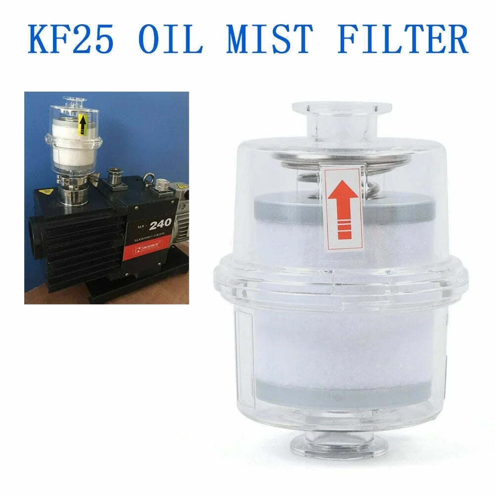 KF25 Vacuum Fume Exhaust fit Oil Filter Mist Separator Filter Interface Pump