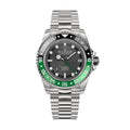 Movement 1250M Black Resistance Back Liquid Seal  Diver Triple Bezel - Automatic - - For Watches GMT Dive Deep Explorer Men with Pro Watch Case Screw Oceaneva™ Green Wrist Japan Swimming Down
