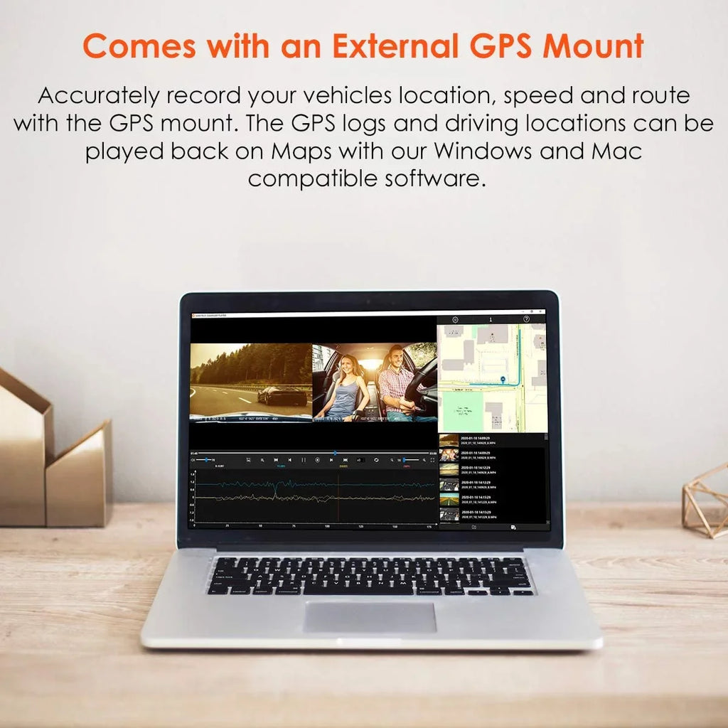 Inside w/ N2S Camera and | | Dash Dash Vantrue Cam Front 4K GPS NV Infrared