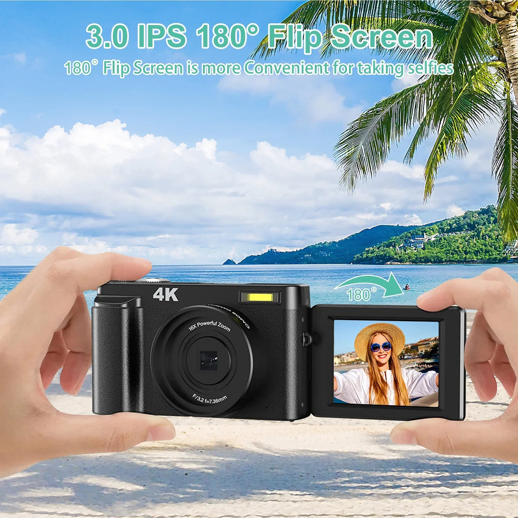 Photography 16X Video 48MP Digital 4K Camera Card 32GB Autofocus Cameras Vlogging for with Camera You for Digital Zoom