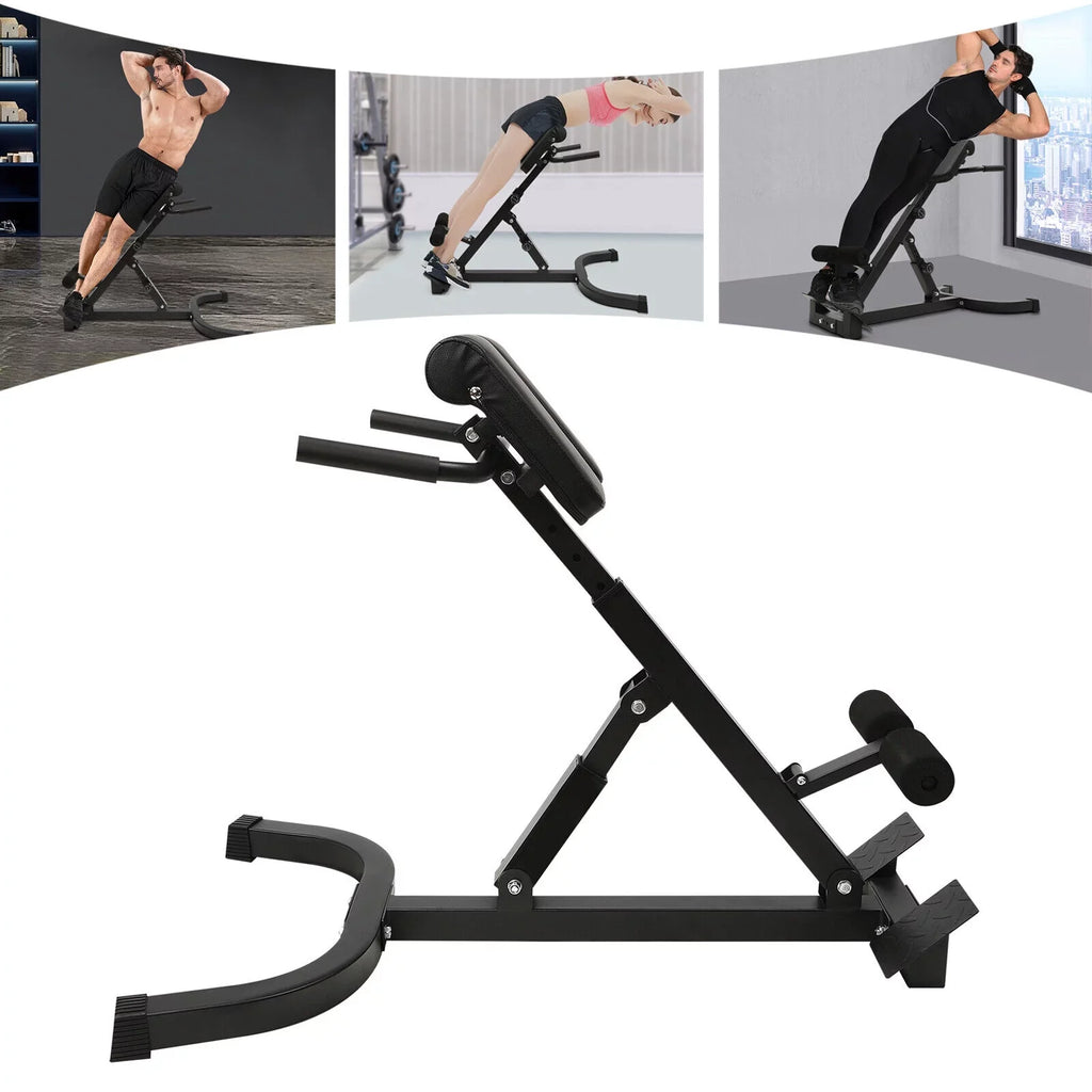 Tilt Hyperextension Angle Extension Back Position Machine, 150kg/330lbs Angle Chair W/ Height Adjust Roman Bench 5