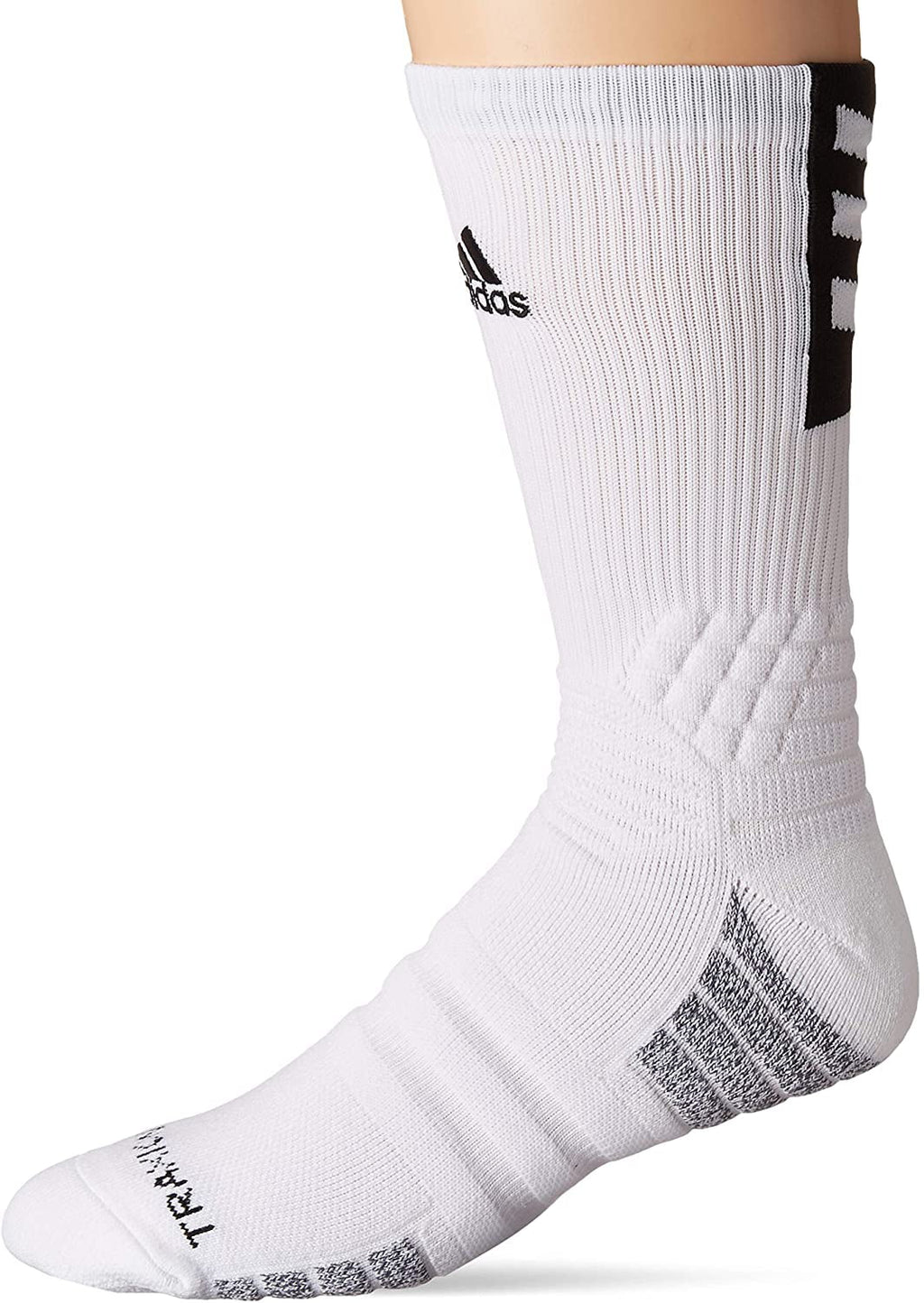 adidas Socks X-Large (1-Pair) Crew Basketball Creator Unisex-Adult White/Black 365