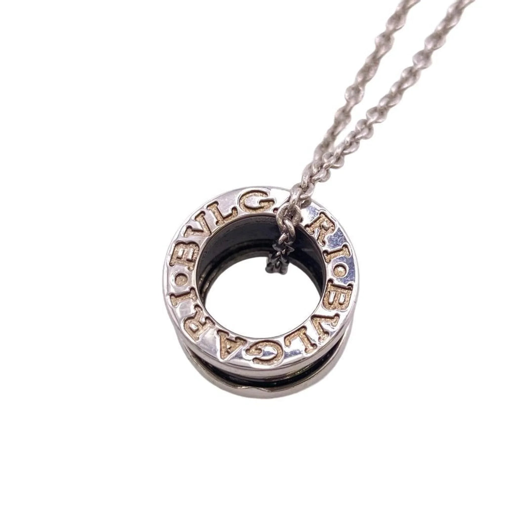 925 (Fair) Pre-Owned the Zero Necklace Children BVLGARI B. Save Charity One Black Men's Z0005229 Women's