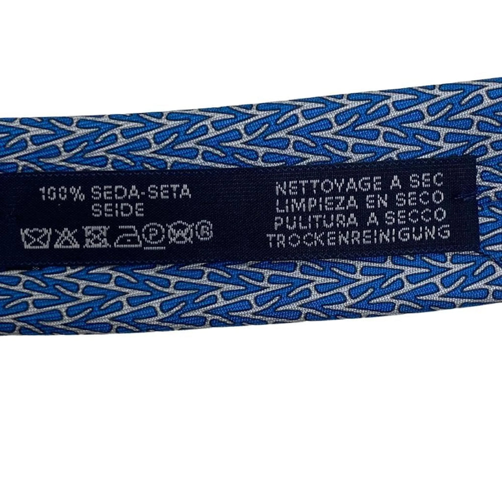 necktie, H-roll New) blue, (Like Pre-Owned HERMES Z0006122 men's