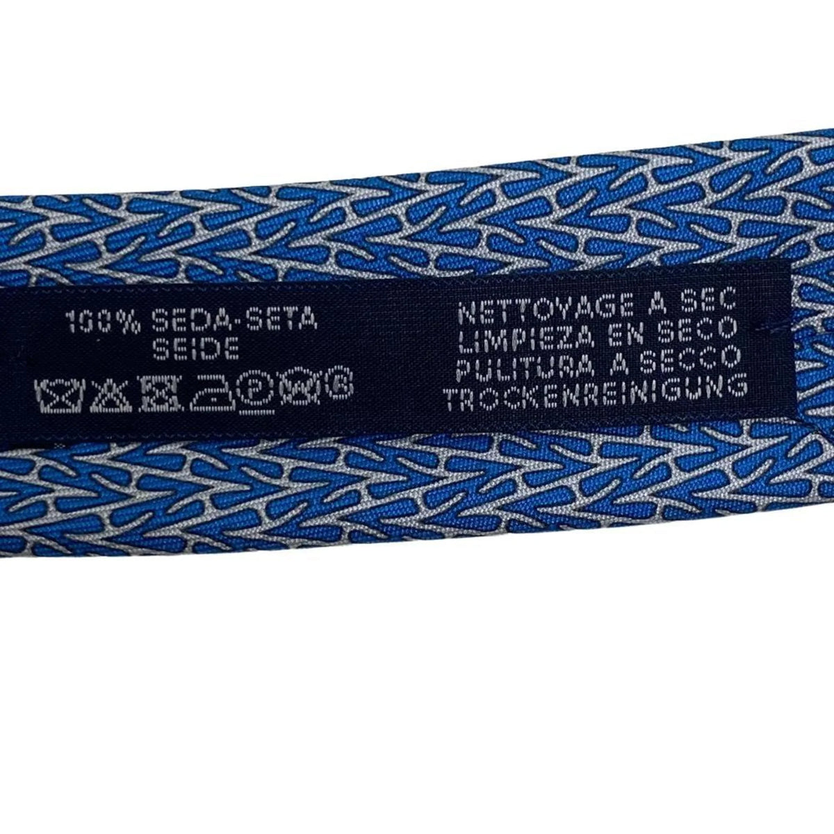 necktie, H-roll New) blue, (Like Pre-Owned HERMES Z0006122 men's