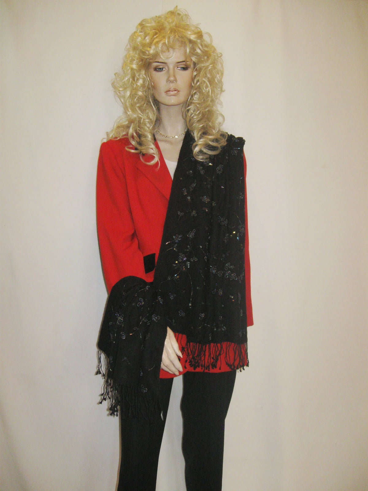 Shawl/Evening Scarf/Fancy Black/ Black Shawl/Fancy Scarf/Sequin Beaded Shawl/Pashmina Shawl/Beaded Scarf/Scarf/Scarves/Shawl/Shawls/Stole/Wrap Shawl/Pashmina (B-16) -