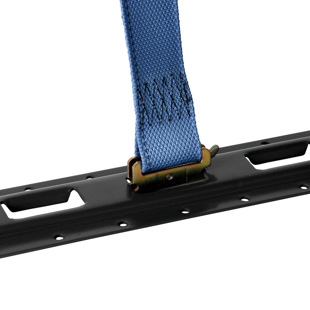 Heavy Vertical Long Mall "DC 8-ft Trailers" Steel Trucks, for Cargo Rails, E-Track TieDowns | Duty Four Etrack Powder Coated Rails